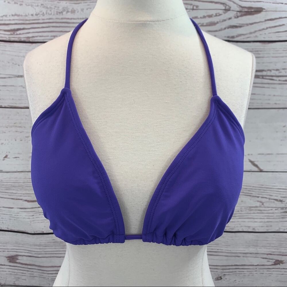 OP purple bikini top string tie
